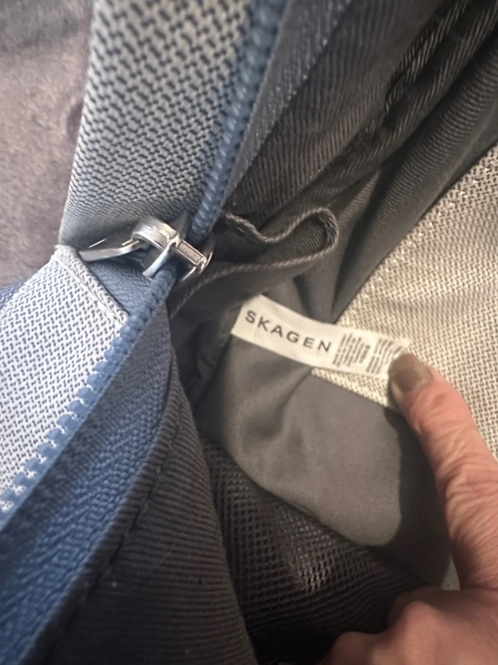 Skagen Two-Tone Gray Canvas Backpack - Picture 9 of 9